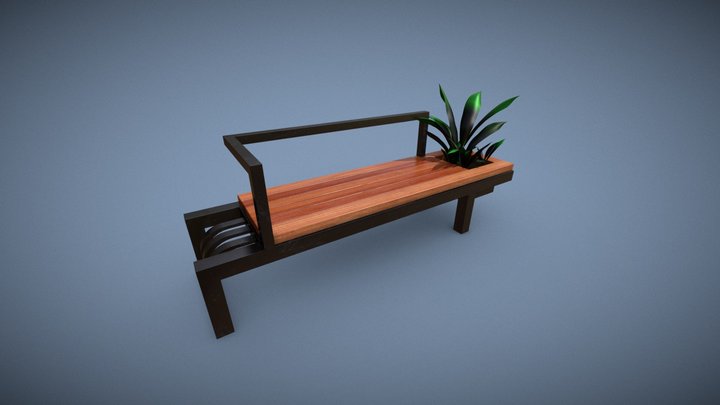 Planter Bench 3D Model
