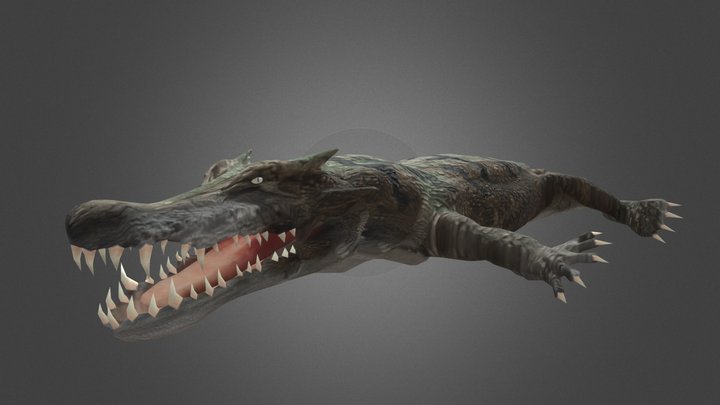 Dinosaur Hunting Deinosuchus/Phobosuchus – Free 3D Model STL