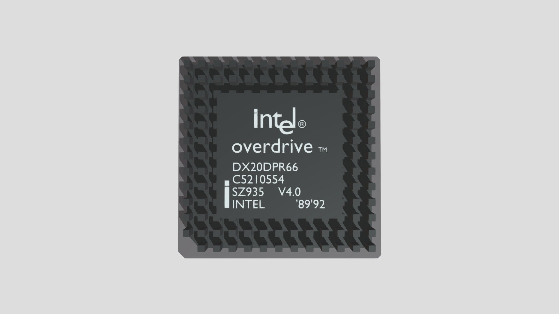 INTEL OverDrive 66 PGA168 - Download Free 3D model by Хлюпич