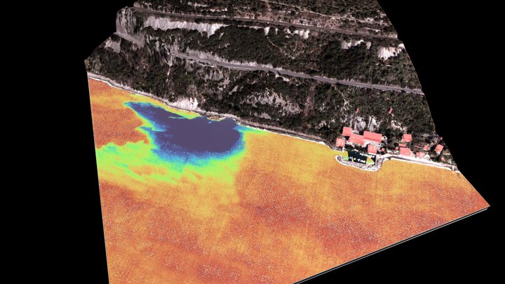 Thermal map of  Aurisina springs 3D Model