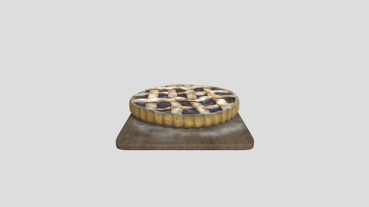 Blueberry pie for Lughnasadh holiday 3D Model