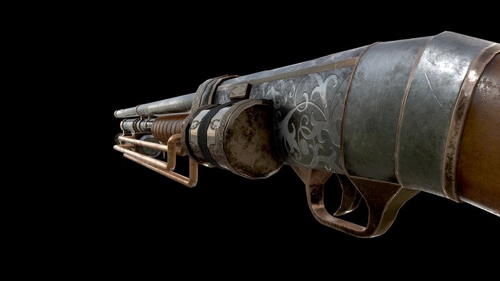 Flamethrower shotgun 3D Model