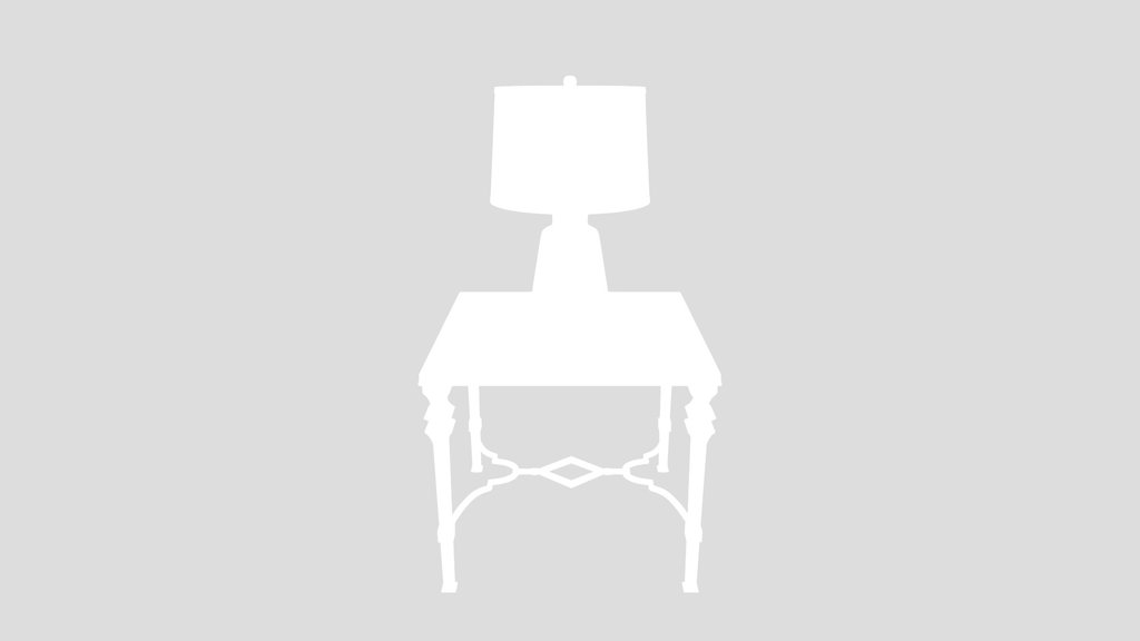 Classic Table Lamp On Wooden Side Table