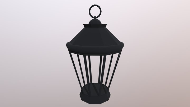 Low Poly Black Lantern
