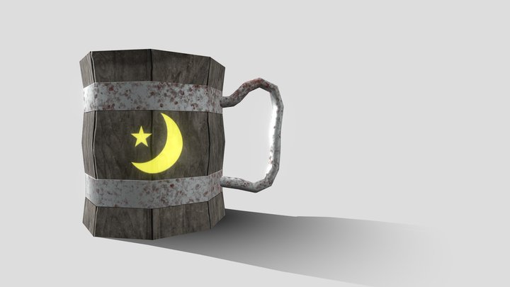 Wooden Mug 3D Model