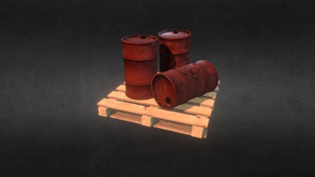 Metal barrels 3D Model