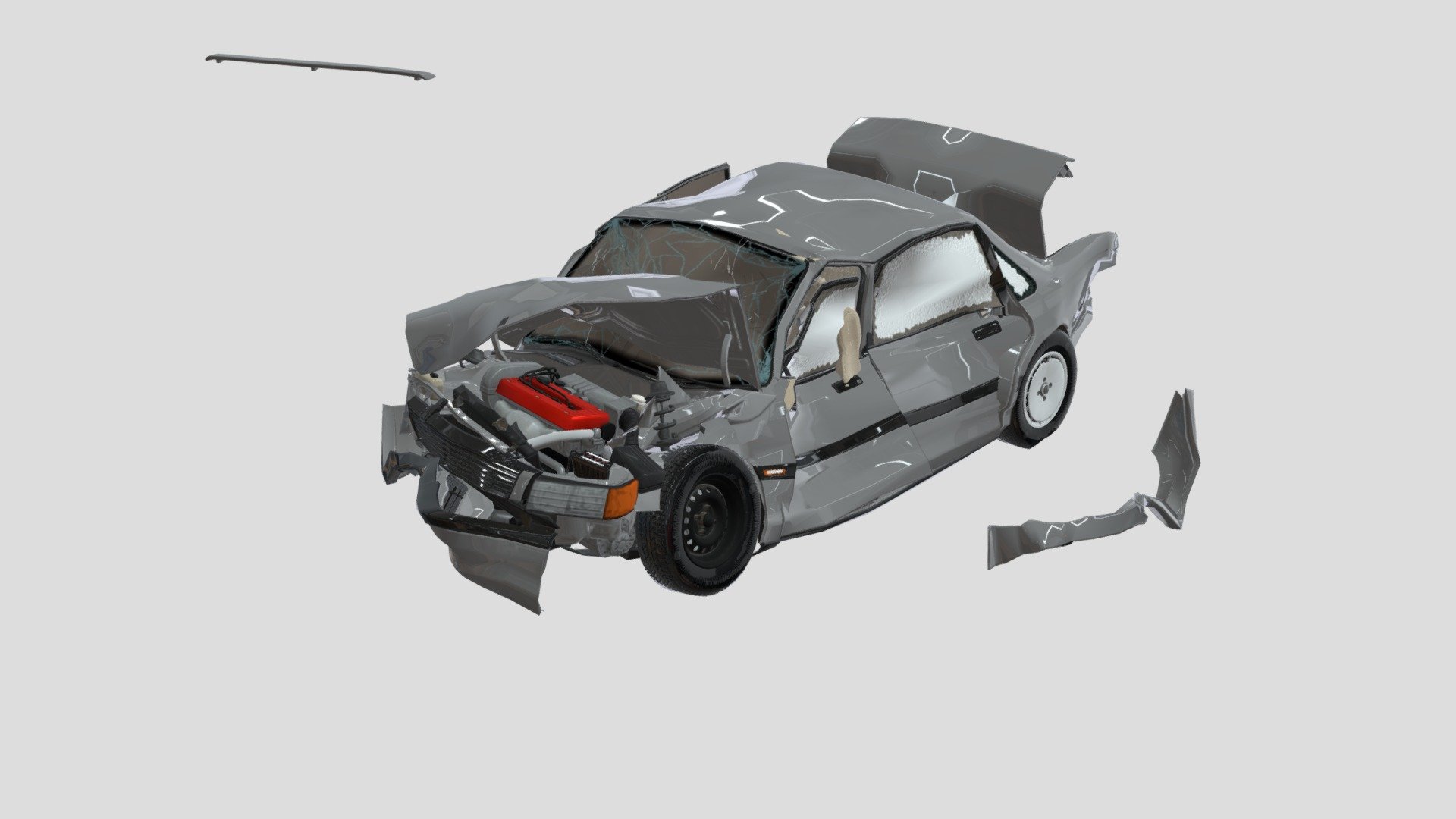 wrecked car - Download Free 3D model by blender noob (@yddryi) [fab35dc ...