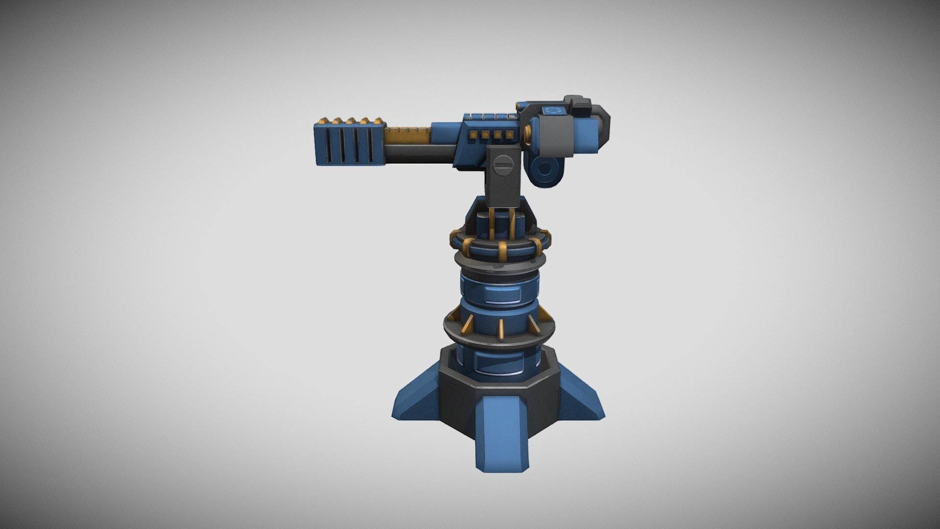 Sci-Fi Tower Defense Cannon - 3D model by Cheekyholiday [fab5d98 ...