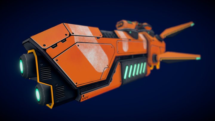 Cresent Void - Attack Frigate 3D Model