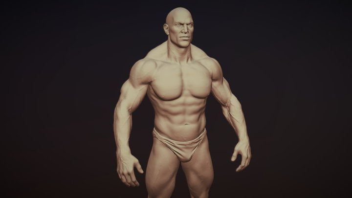 Brutal Male Character Sculpt 3D Model
