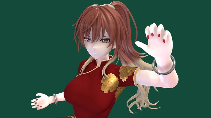 緋田美琴 Mikoto Aketa 3D Model