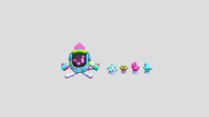 Aquamarine_sprout 3D Model