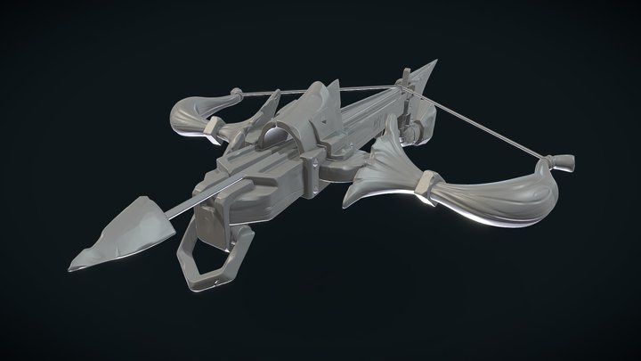 Vampire Hunter Crossbow - Stylized Sculpt 3D Model