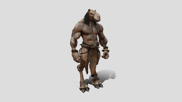 Low poly Horse Warriate animal warrior – Modello 3D gratuito STL