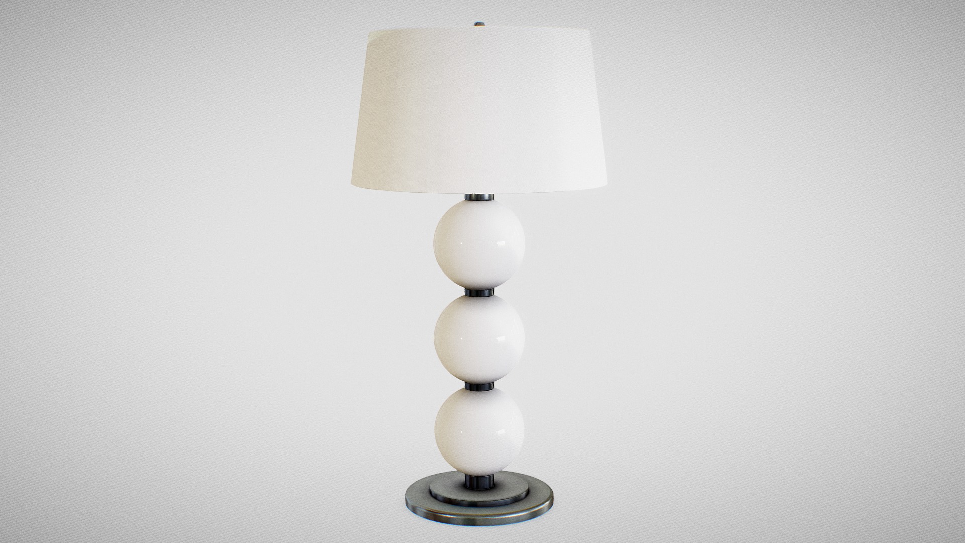 3D model Lamp – Generic 01 - This is a 3D model of the Lamp - Generic 01. The 3D model is about a white lamp with a shade.