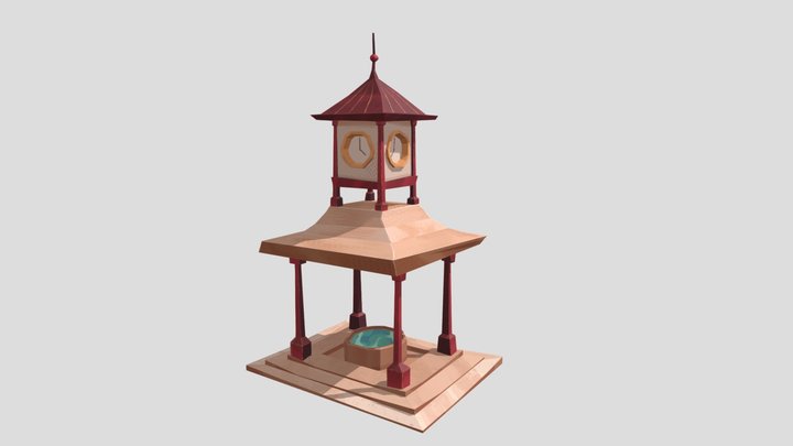 Stylized Clocktower 3D Model