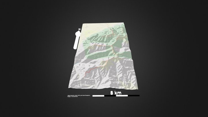 小五台山_等高地图 – Modelo 3D gratuito STL
