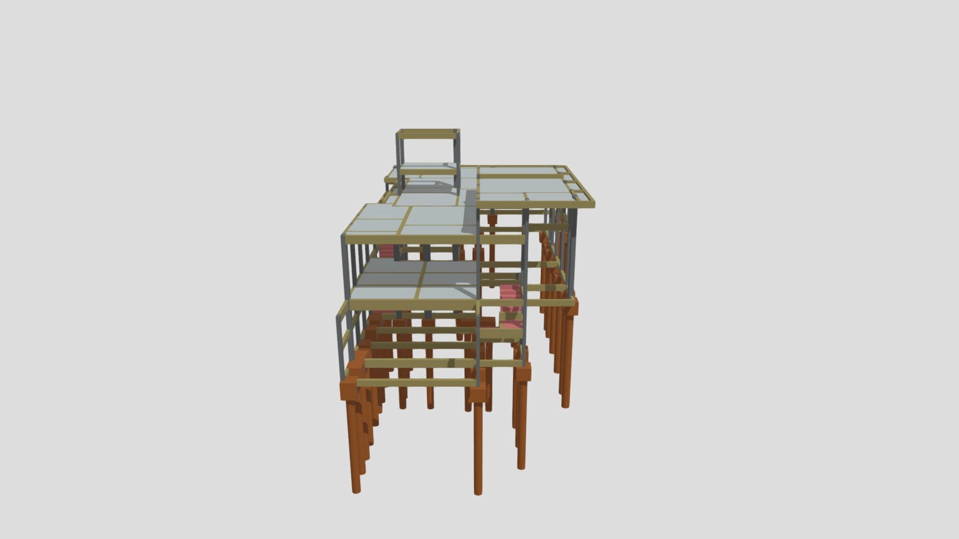 Malha 3D - Projeto Estrutural Maria e Otavio