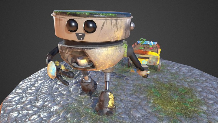 QAWA A-1 Cute Robot Challenge ( & Breakdown ) 3D Model