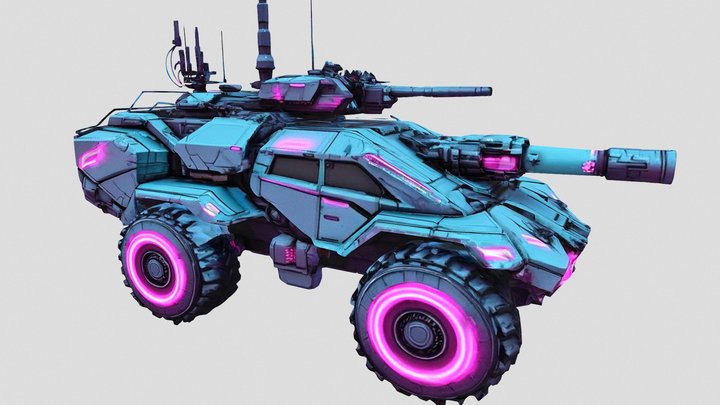 Futuristic_{X}_Qu33r-Tank-UNO 3D Model