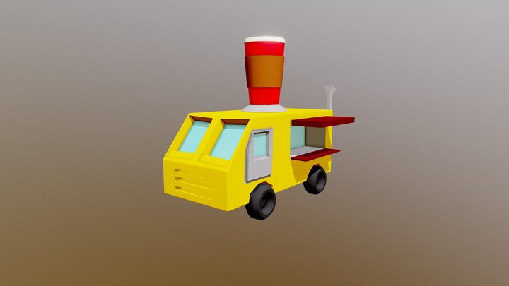 Coffee Truck 3D Model