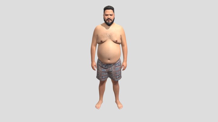 Patterned Shorts Portrait – Kostenloses 3D-Modell STL
