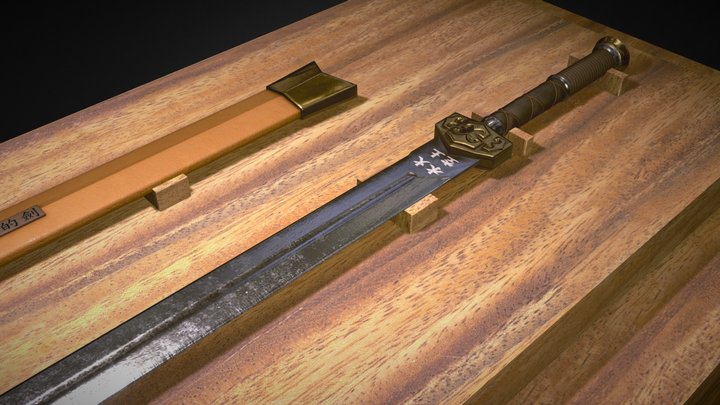 Chinese Jian sword 3D Model