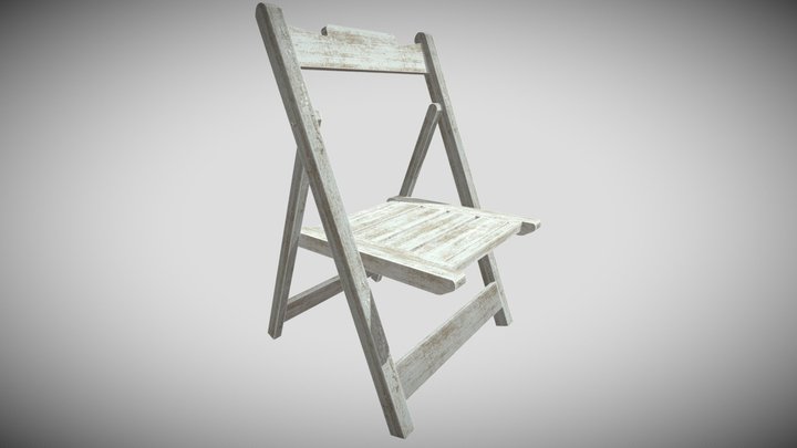 silla madera antigua-vintage 3D Model