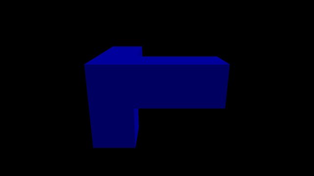 Puzzle Cube Blue Part MO 3D Model