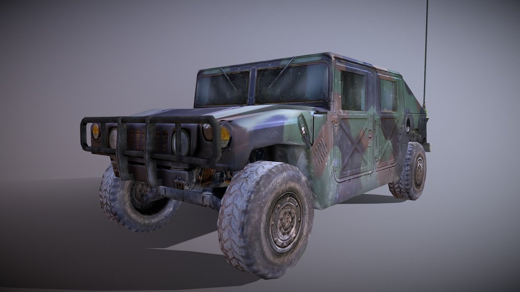 Low Poly Humvee vehicle