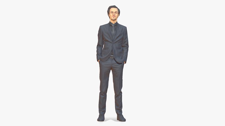 Man in a business suit 0297 3D Model