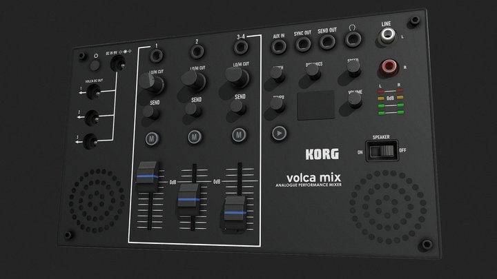 Korg Volca Mix (PBR / Game Ready) 3D Model