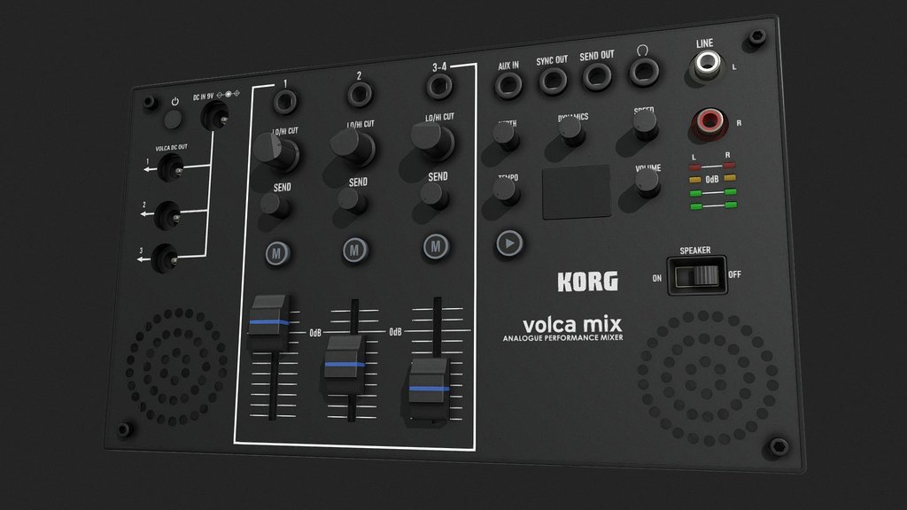 Korg Volca Mix (PBR / Game Ready)
