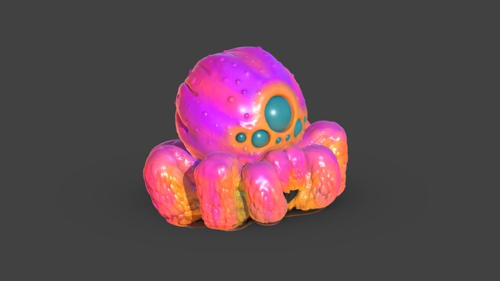 Spider Buddy - Oculus Medium Creature 3D Model