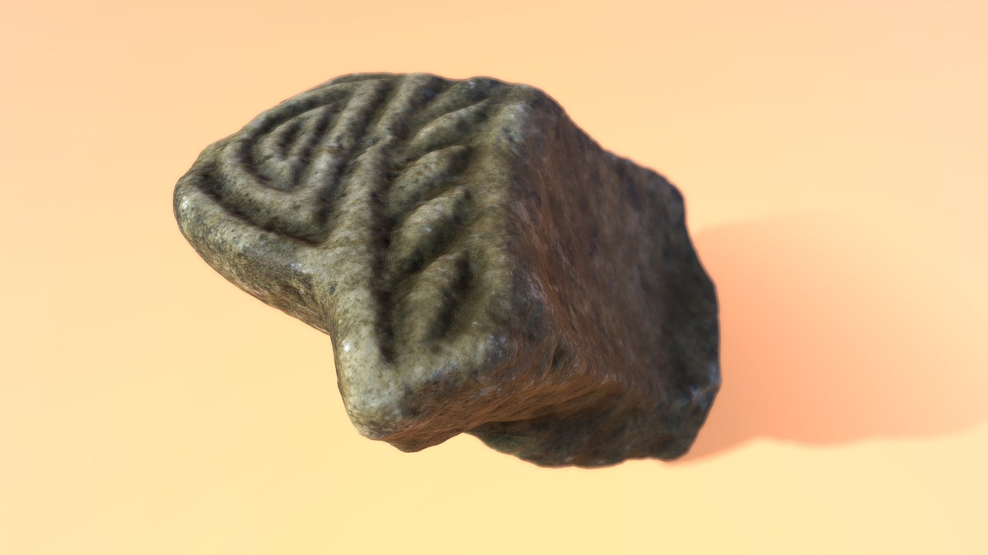 Roman patera fragment with decoration