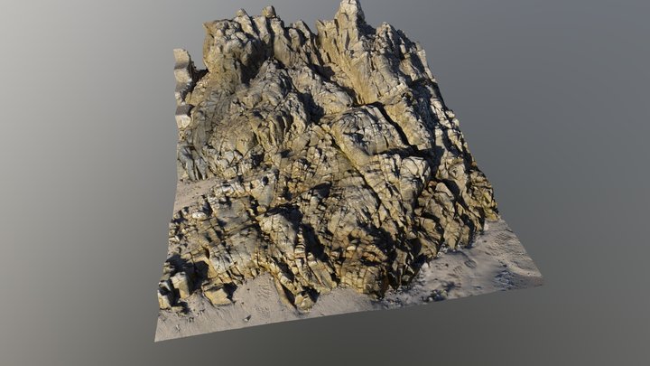Gneiss outcrop, Le Pouliguen 3D Model