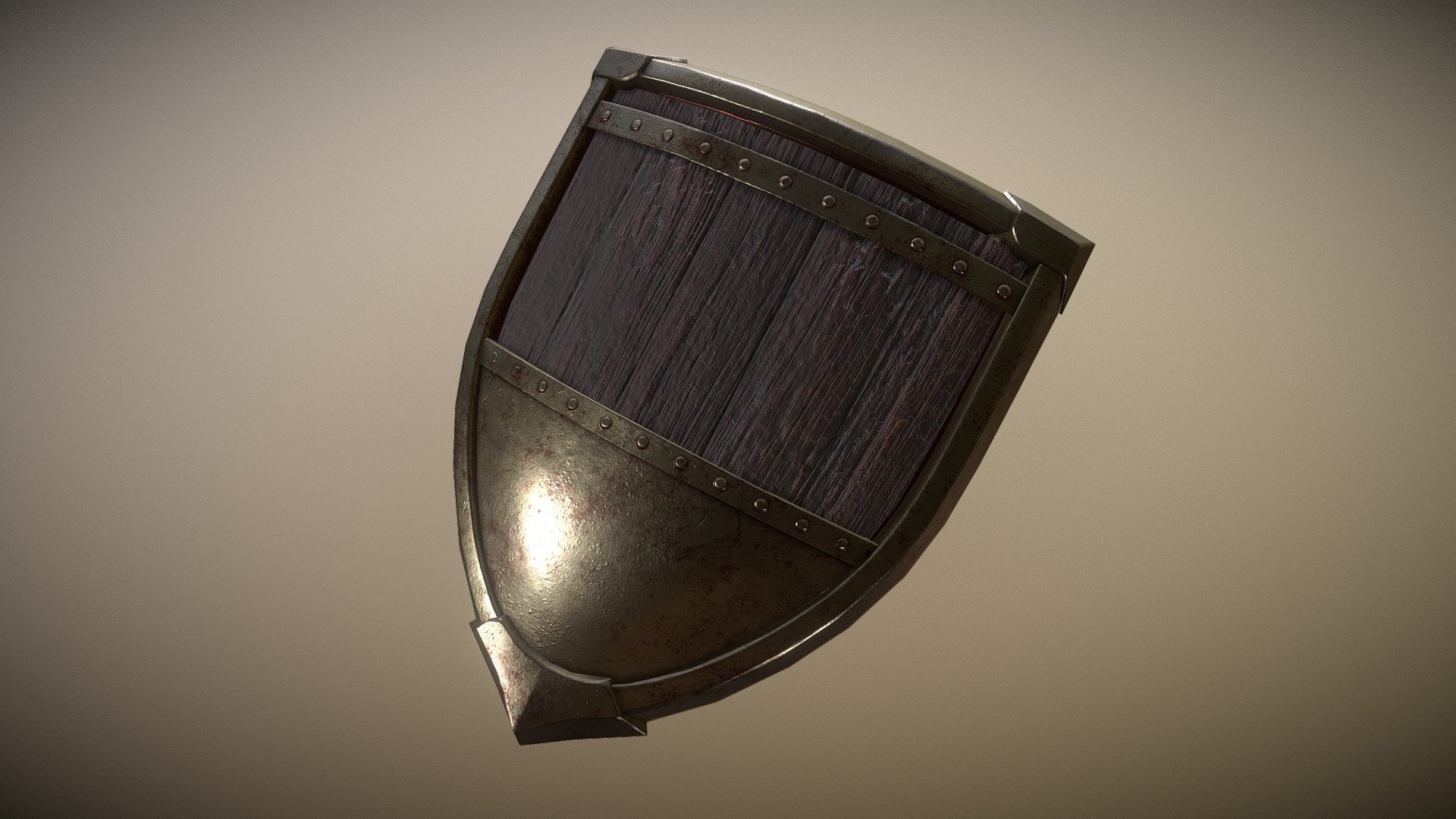 Wooden Kite Shield - Old