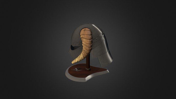 Skyrim Iron Helmet 3D Model