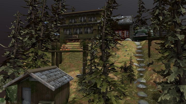 DAE Diorama - Forest Loner 3D Model