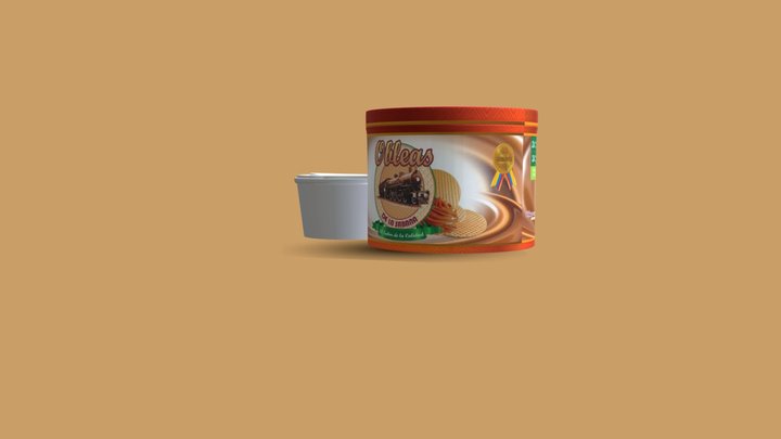 Tarro con arequipe 3D Model
