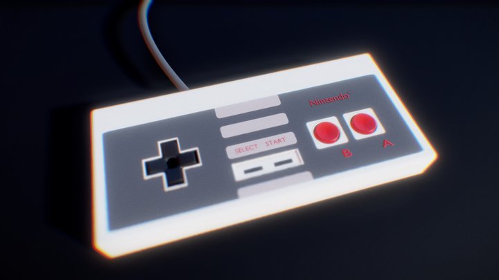 NES Controller (Nintendo Enterteirment Sistem) 3D Model