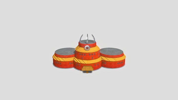 Naruto Hokage building 3D Model