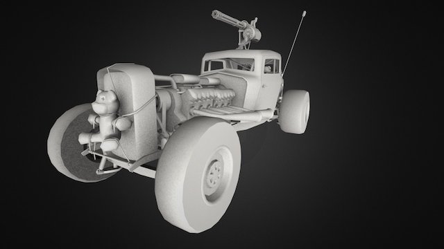 Hot Rod. Ambient Occlusion 3D Model