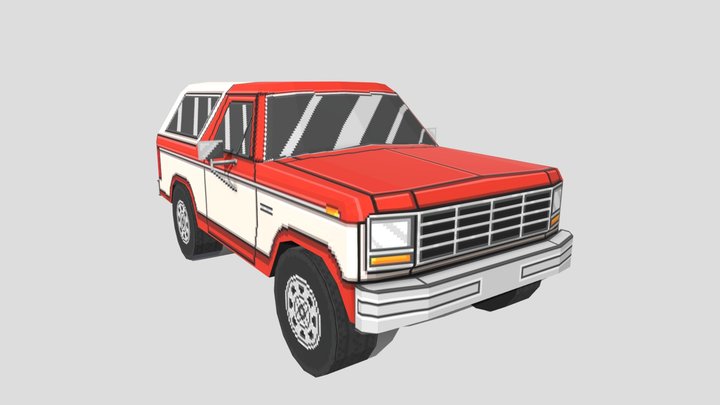 Pixel Ford Bronco 3D Model
