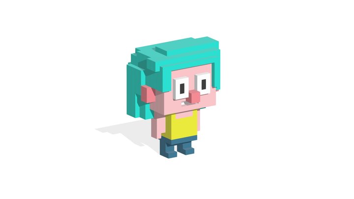 Cute Low Poly Character 3D Model