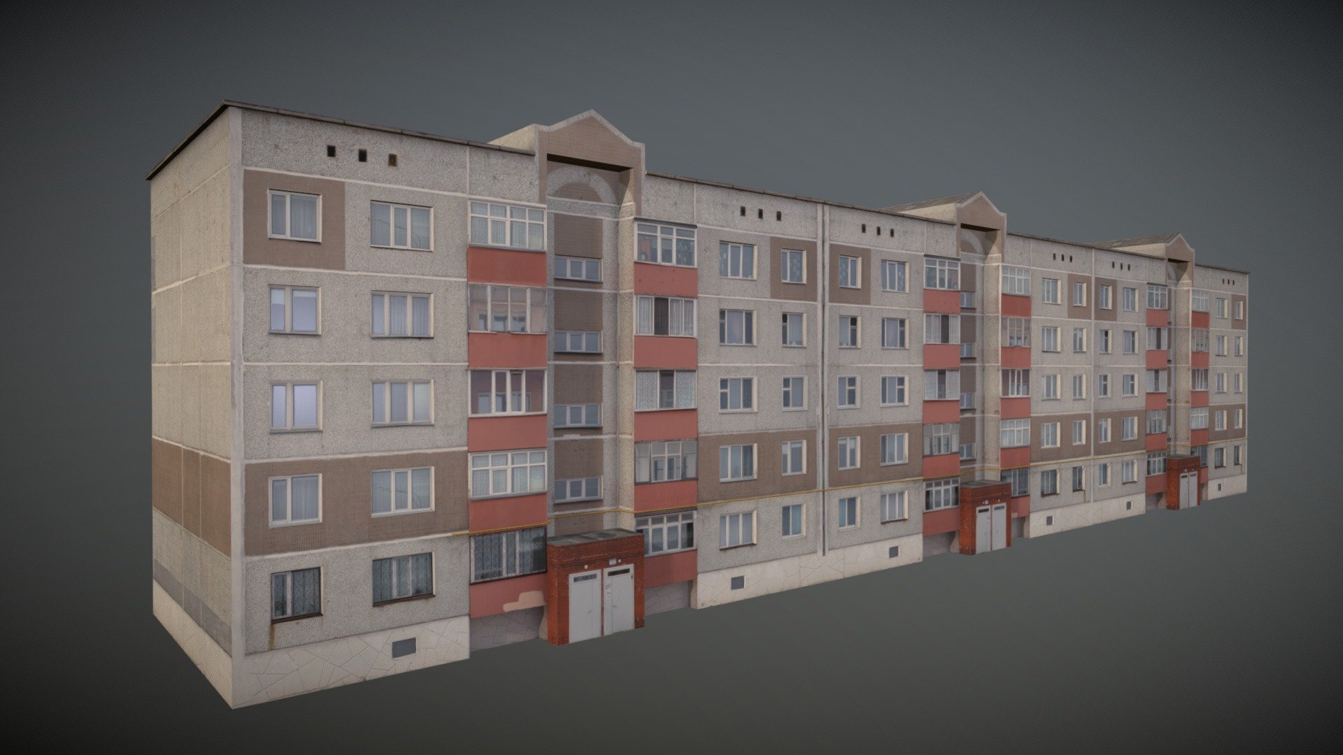City panel house of the USSR - 3D model by Diman68PRO [fad059e] - Sketchfab