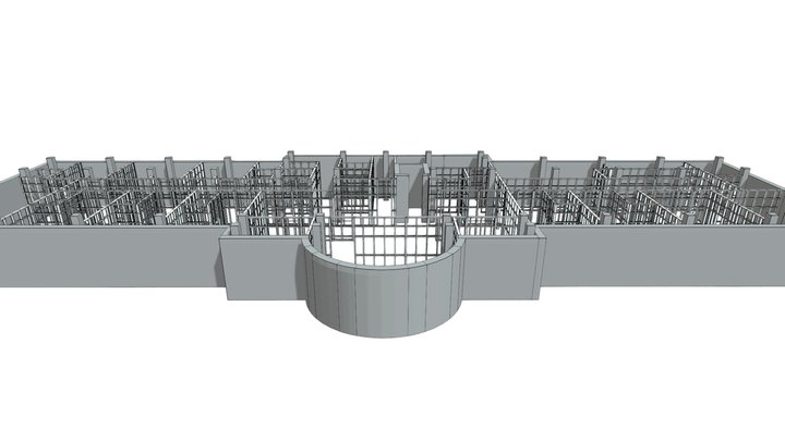 343-КМ. Встраиваемы помещения 3D Model