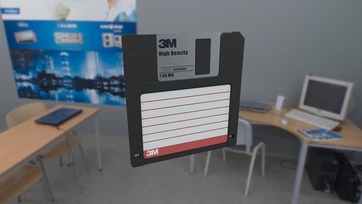 Floppydisk 3.5" 3D Model