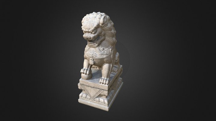 Chinese Lion / Китайский лев в Саду дружбы 3D Model