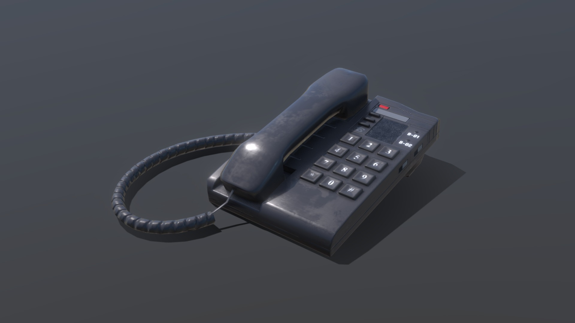 3D model Dirty Phone - This is a 3D model of the Dirty Phone. The 3D model is about a telephone on a table.